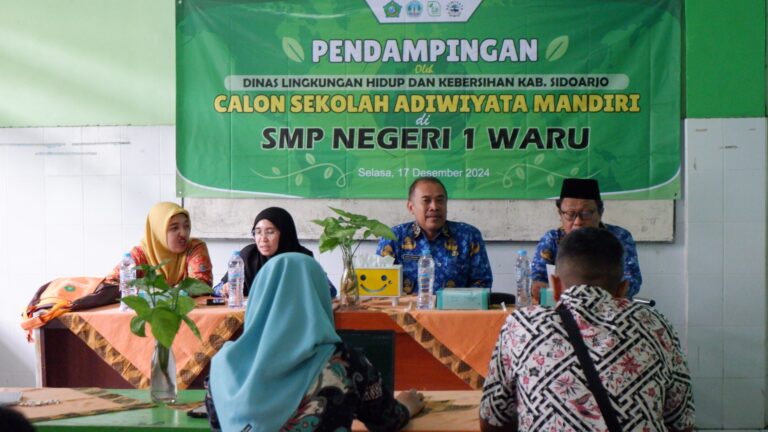 Semangat Menuju Sekolah Adiwiyata Mandiri, SMPN 1 Waru Mendapat Pendampingan dari DLHK Kabupaten Sidoarjo